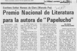Premio Nacional de Literatura para la autora de "Papelucho".
