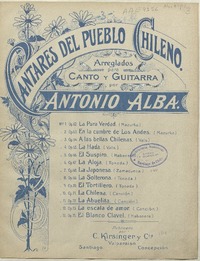 A las bellas chilenas vals [para canto y guitarra] [música] arreglada por A. Alba.