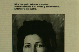 VIUDA. Mujeres por la vida. C.A.D.A. Chile / Septiembre 1985