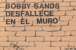 Portada de Bobby Sands desfallece en el muro