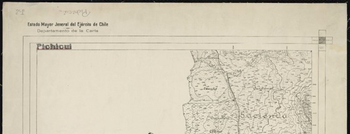Pichicui  [material cartográfico] Estado Mayor Jeneral del Ejército de Chile. Departamento de la Carta.