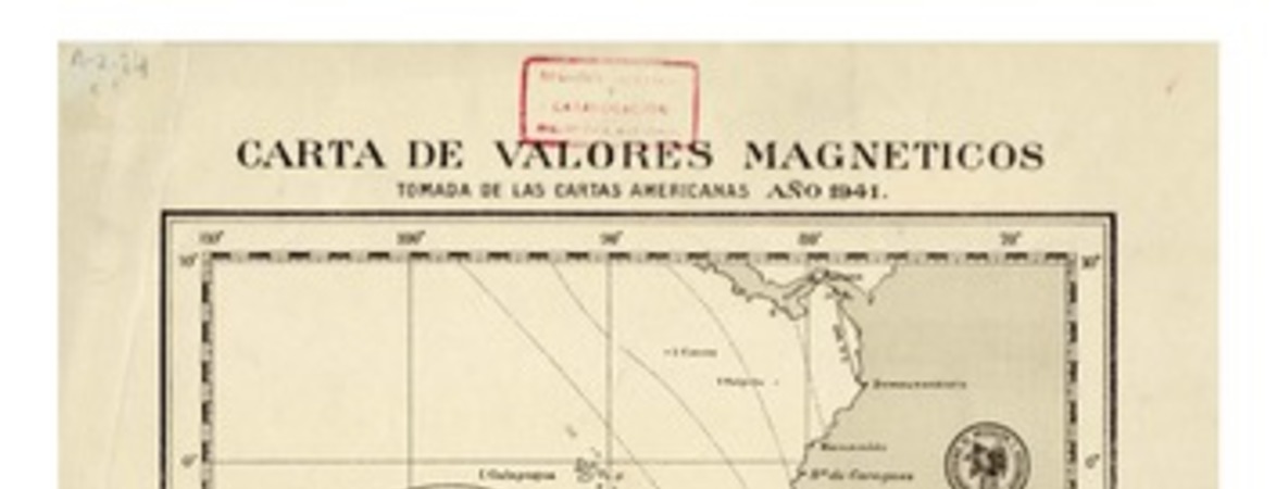 Carta de valores magnéticos Tomada de las cartas americanas año 1941 [material cartográfico] : Por la Marina de Chile.