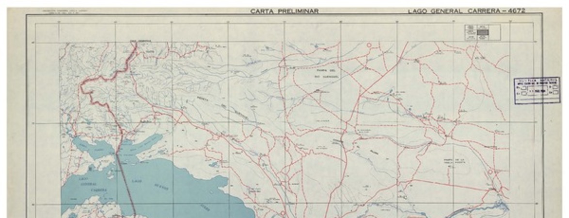 Lago General Carrera 4672 : carta preliminar [material cartográfico] : Instituto Geográfico Militar de Chile.