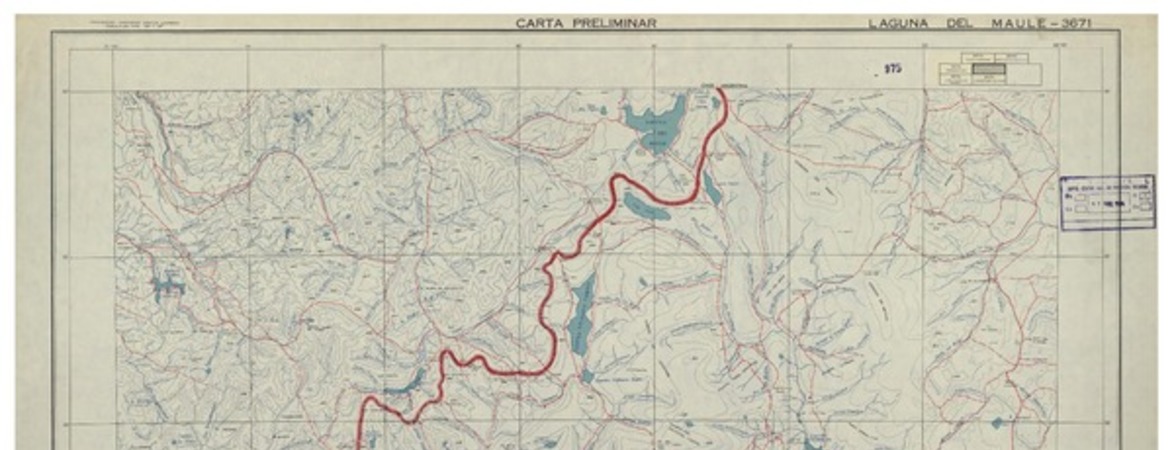 Laguna del Maule 3671 : carta preliminar [material cartográfico] : Instituto Geográfico Militar de Chile.