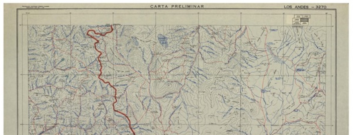 Los Andes 3270 : carta preliminar [material cartográfico] : Instituto Geográfico Militar de Chile.