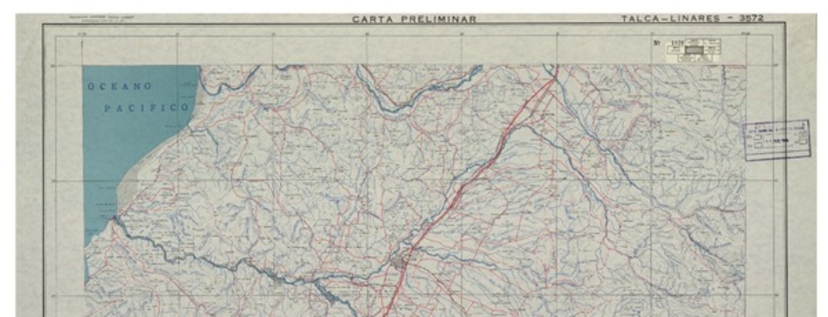 Talca - Linares 3572 : carta preliminar [material cartográfico] : Instituto Geográfico Militar de Chile.