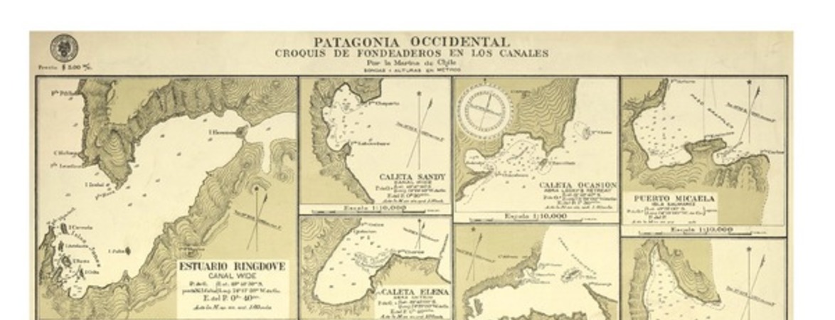 Patagonia occidental Croquis de fondeaderos en el canal