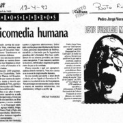 Tragicomedia humana  [artículo] Oscar Vásquez.
