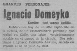 Ignacio Domeyko grandes personajes