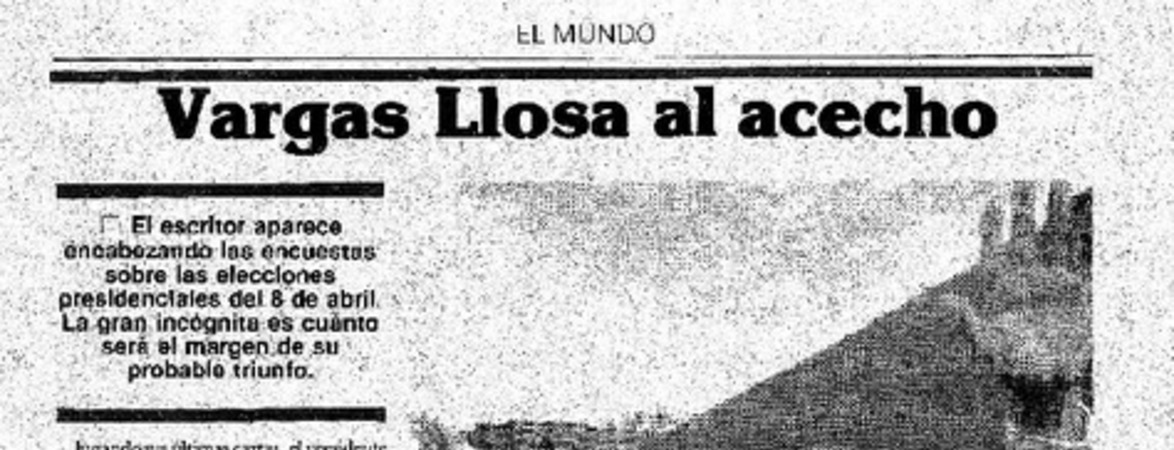 Vargas Llosa al acecho