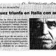 García Márquez triunfa en Italia con autobiografía.