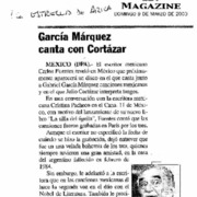 García Márquez canta con Cortázar.