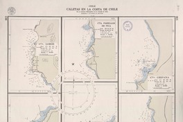 Caletas en la costa de Chile  [material cartográfico] por el Instituto Hidrográfico de la Armada de Chile.