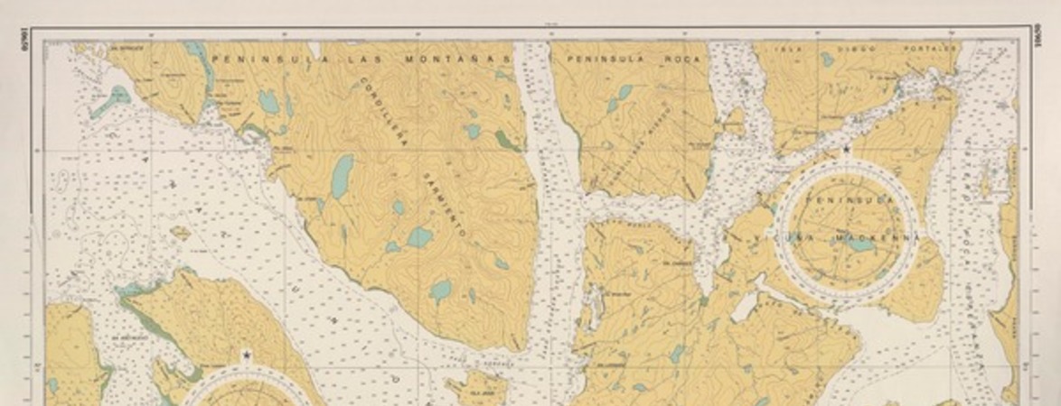 Canal Unión a canal Kirke  [material cartográfico] por el Servicio Hidrográfico y Oceanográfico de la Armada de Chile.