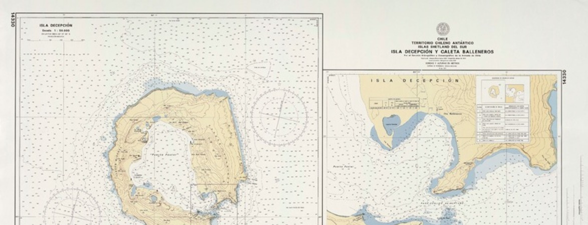 Chile Territorio chileno Antártico Islas Shetland del Sur, Isla Decepción y Caleta Balleneros