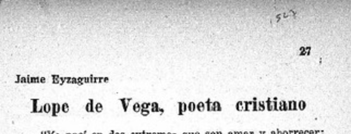Lope de Vega, poeta cristiano