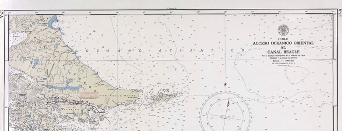 Acceso oceánico oriental al Canal Beagle  [material cartográfico] por el Instituto Hidrográfico de la Armada de Chile.