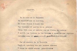Comaruru  [manuscrito] Vicente Huidobro.