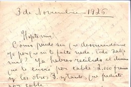 [Carta], 1926 nov. 3 Santiago, Chile <a>, Vicente Huidobro, Chile