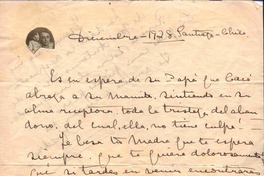 [Carta], 1928 dic. Santiago de Chile <a> Vicente Huidobro, Paris, Francia