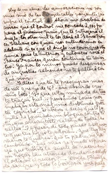 [Carta, 1927 o 1928?], Chile <a> Vicente Huidobro, Paris, Francia