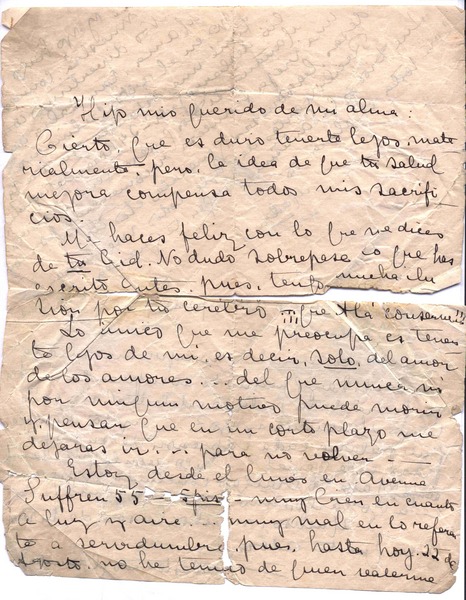[Carta, entre 1930 y 1932?], Chile <a> Vicente Huidobro, Paris, Francia