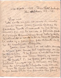 [Carta], 1928 ago. 11 París, Francia <a> Vicente Huidobro, Paris, Francia