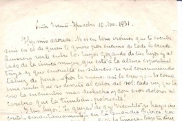[Carta], 1931 nov. 10 Chile <a> Vicente Huidobro, Paris, Francia