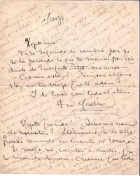 [Carta], 1932 mayo Chile <a> Vicente Huidobro, Paris, Francia