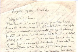 [Carta], 1930 ago. Santiago, Chile <a>, Vicente Huidobro, Europa