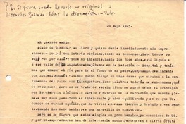 [Carta], 1945 mayo 28 [Santiago?], Chile <a> Oscar Castro