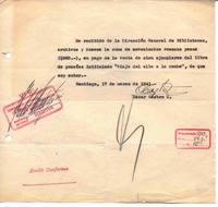 [Recibo], 1941 mar. 17 Santiago, Chile <a> DIBAM