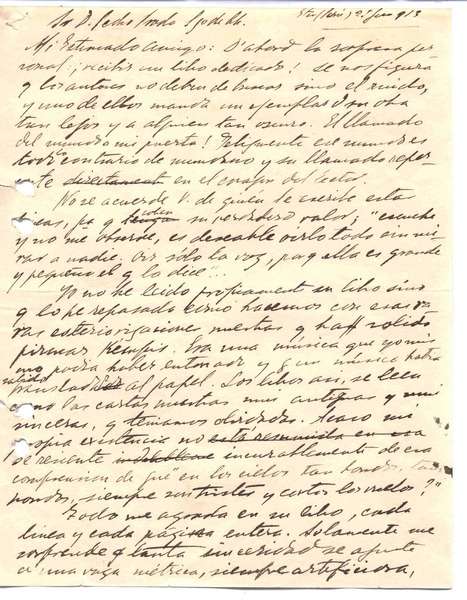 [Carta] 1913 jun. 25, Eten, Perú [a] Pedro Prado