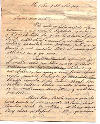 [Carta] 1909 nov. 30, Eten, Perú [a] Anita vda. de Jordán