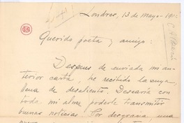 [Carta], 1902 may. 13 Londres, Inglaterra <a> Rubén Darío