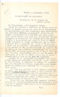[Carta], 1912 diciembre, Paris, Francia <a> Joaquín de Anchorena