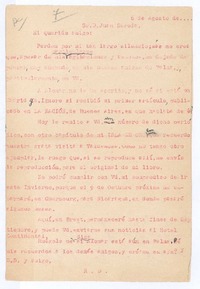 [Carta c.1911], ago. 6 Brest, Francia <a> Juan Sureda