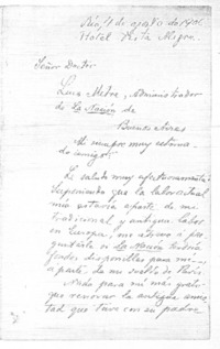 [Carta], 1906 ago. 4 Río de Janeiro, Brasil <a> Luis Mitre