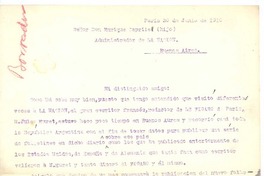 [Carta], 1910 jun. 30 Paris, Francia <a> Enrique Caprile