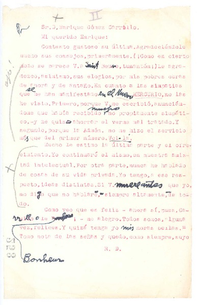 [Carta], c.1911 Paris, Francia <a> Enrique Gómez Carrillo