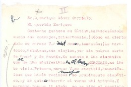 [Carta], c.1911 Paris, Francia <a> Enrique Gómez Carrillo