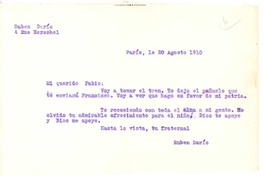 [Carta], 1910 ago. 20 Paris, Francia <a> Fabio Fiallo