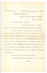 [Carta], 1902 ene. 24 Paris, Francia <a> José M. Drago
