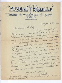 [Carta], 1912 ago. 21 Adrogué, Argentina <a un Sr. Nuñez>
