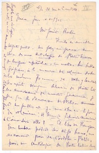 [Carta], 1903 jun. 10 Génova, Italia <a> Rubén Darío