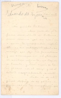 [Carta entre 1900 y 1916], viernes 31 Argentina? <a> Rubén Darío