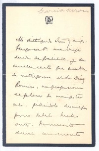 [Carta entre 1900 y 1905], Argentina? <a> Rubén Darío