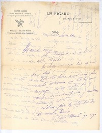 [Carta entre 1900 y 1916], jul. 26 Paris, Francia <a> Rubén Darío