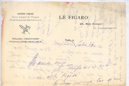 [Carta entre 1900 y 1916], jul. 26 Paris, Francia <a> Rubén Darío