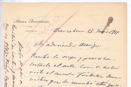 [Carta], 1911 jun. 21 Barcelona, España <a> Rubén Darío